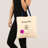 Paarse Sjabloon Clover Ribbon door Kenneth Yoncich Tote Bag (Voorkant (product))