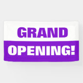 Paarse sjabloon grand opening business banner (Horizontaal)