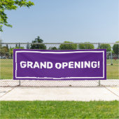 Paarse sjabloon grand opening business banner (Insitu)