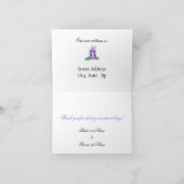 Paarse Sjabloon voor een tafelkaart (Binnen)