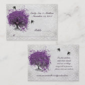 Paarse skaarten voor het kunstleder plaatskaartje (Voorkant / Achterkant)