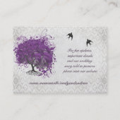 Paarse skaarten voor het kunstleder plaatskaartje (Achterkant)