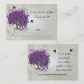 Paarse skaarten voor het kunstleder plaatskaartje (Voorkant / Achterkant)