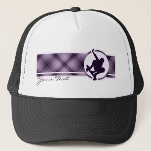 Paarse skateboarden trucker pet