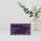 Paarse skateboarden visitekaartje (Staand voorkant)