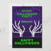 Paarse Skelethanden Kaart (Voorkant)