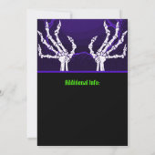 Paarse Skelethanden Kaart (Achterkant)