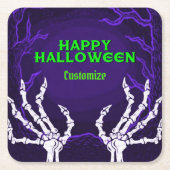 Paarse Skelethanden Kartonnen Onderzetters (Voorkant)