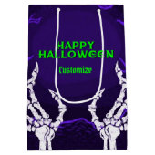 Paarse Skelethanden Medium Cadeauzakje (Achterkant)