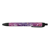 Paarse skeletten Halloween Black Ink Pen (Bodem)