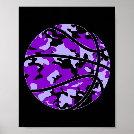 Paarse Sketll Camo - Paarse Camouflage Sketll Poster (Voorkant)