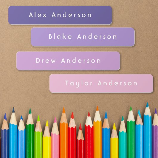 Paarse Skinny-etiketten van kleefstoffen voor wate Labels