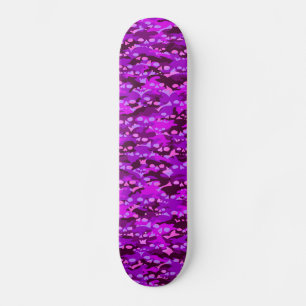 Paarse Skull Camo Skateboard