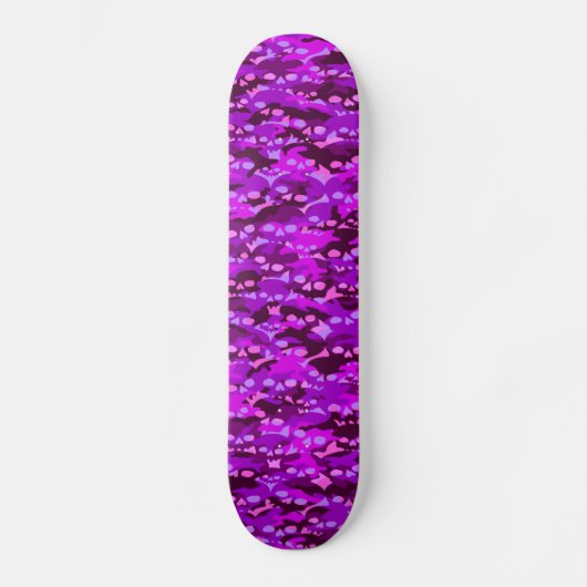 Paarse Skull Camo Skateboard (Voorkant)