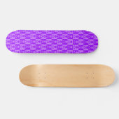 Paarse Skull & Crossbones Checker Skateboard (Horizontaal)