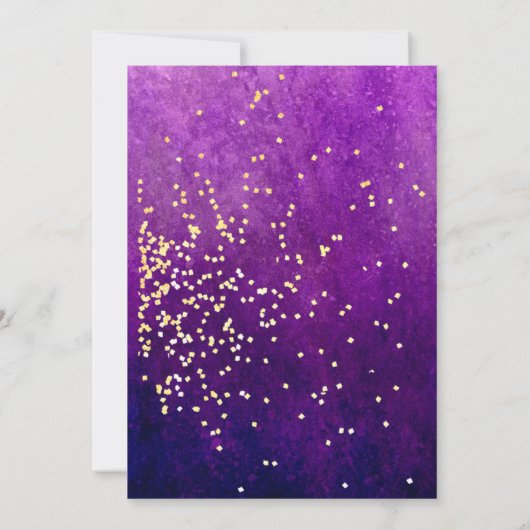 Paarse Skull Halloween Wedding Kaart (Achterkant)