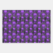 Paarse Skulls en Sunflower Series Design 10 Inpakpapier Vel (Voorkant 3)