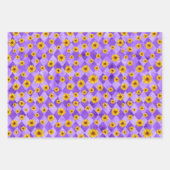 Paarse Skulls en Sunflower Series Design 10 Inpakpapier Vel (Voorkant 2)