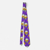 Paarse Skulls en Sunflower Series Design 10 Stropdas (Achterkant)