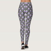 Paarse Skulls en zonnebloemserie Design 3 Leggings (Achterkant)