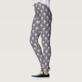 Paarse Skulls en zonnebloemserie Design 3 Leggings (Links)