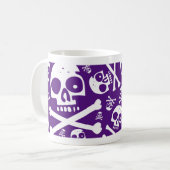 Paarse Skulls Koffiemok (Voorkant links)