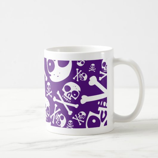 Paarse Skulls Koffiemok (Rechts)