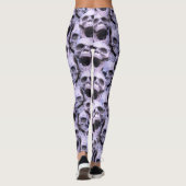 Paarse Skulls Leggings (Achterkant)