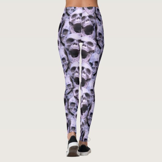 Paarse Skulls Leggings (Achterkant)