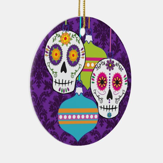 Paarse Skulls Ornament (Rechts)