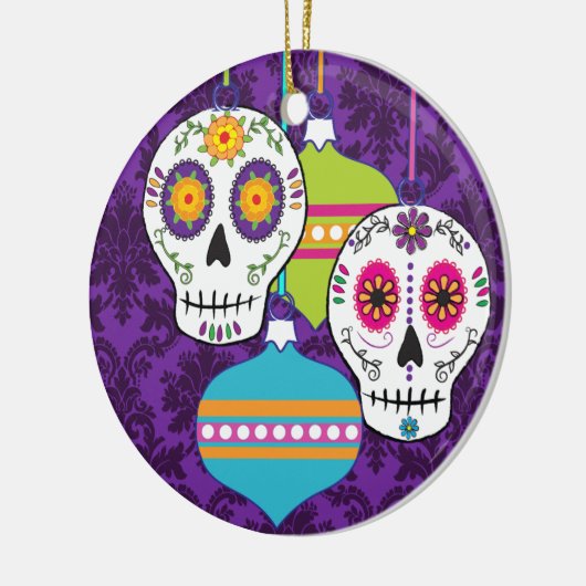 Paarse Skulls Ornament (Links)