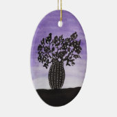 Paarse Sky Baobab-boom Keramisch Ornament (Rechts)