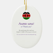 Paarse Sky Baobab-boom Keramisch Ornament (Achterkant)