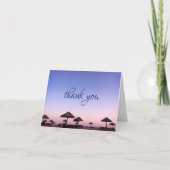 Paarse Sky Beach Sunset Foto dank u kaart (Voorkant)