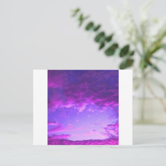 Paarse Sky Briefkaart (Staand voorkant)