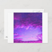 Paarse Sky Briefkaart (Voorkant / Achterkant)