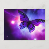 Paarse sky Butterfly Briefkaart (Voorkant)