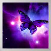 Paarse sky Butterfly Poster (Voorkant)
