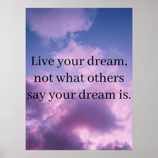 Paarse sky coulds v2 poster (Voorkant)