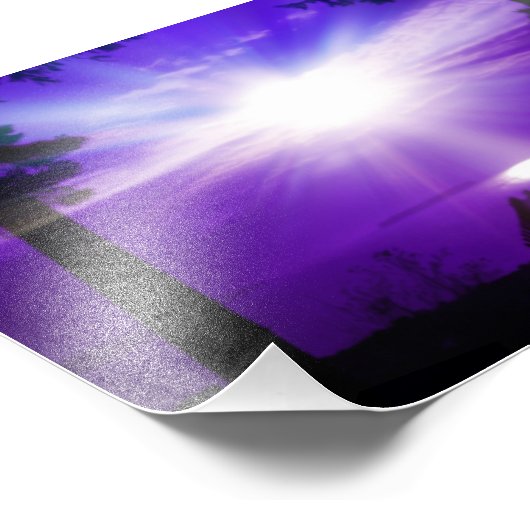 Paarse Sky Foto Afdruk (Hoek)