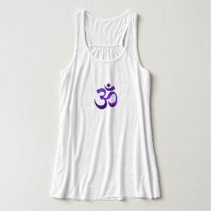 Paarse Sky Om Bella+Canvas Flowy Yoga Tanktop