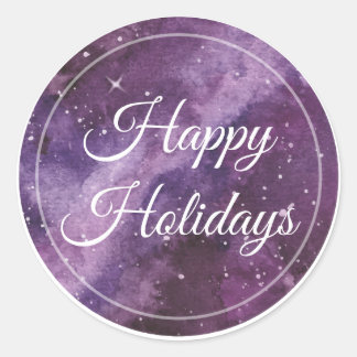 Paarse Sky vakantie envelop zegel / Sticker