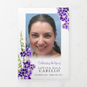 Paarse skybloem drieluik uitnodiging (Cover)