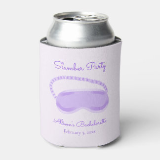 Paarse Slaapmasker Bachelorette Slaapfeestje Blikjeskoeler