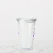 Paarse Slaapmasker Bachelorette Slumber Party Acryl Drinkbeker (Rechts)