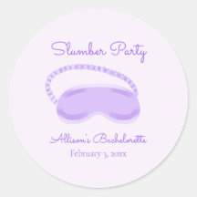 Paarse Slaapmasker Bachelorette Slumber Party
