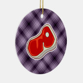 Paarse slagersteak keramisch ornament (Rechts)
