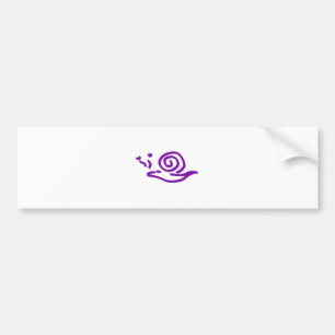 Paarse slak door bumpersticker