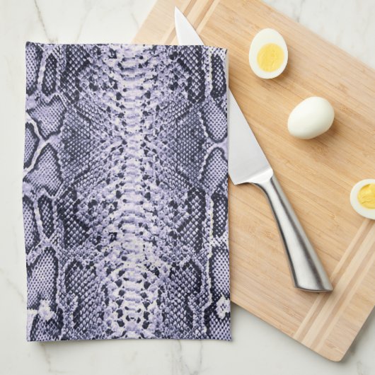 Paarse slang — Dierenafdrukken Theedoek (Quarter Fold)