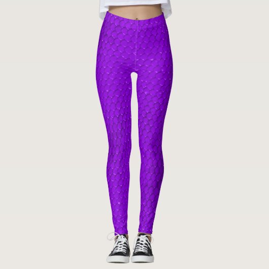 paarse slangenhuid leggings (Voorkant)
